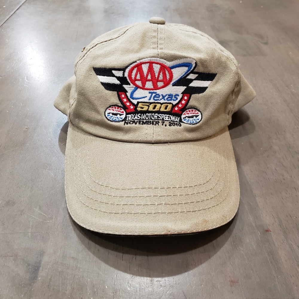 Texas 500 Motor Speedway Hat Cap Brown Red Strap Back Racing Race Car Adult